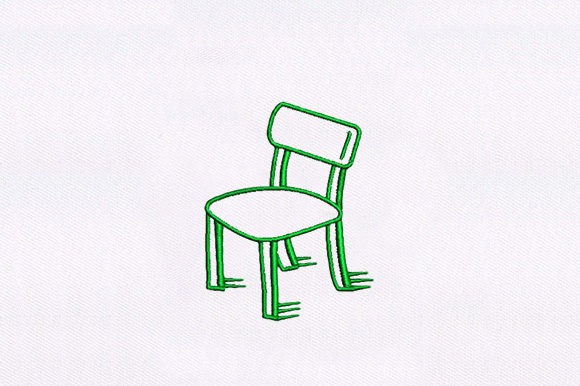 A Cozy Chair Embroidery Design for Boutique Sweatshirts