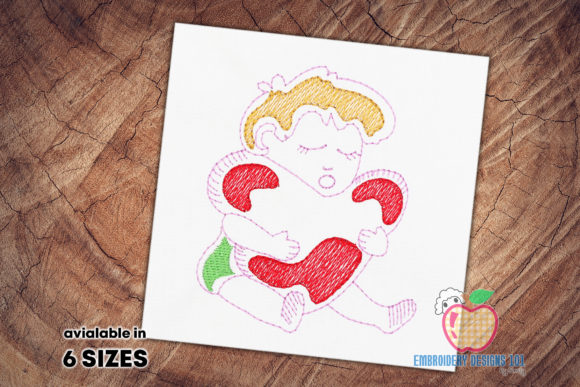 A Design Review of the Cute Little Boy Holding Heart Sketch