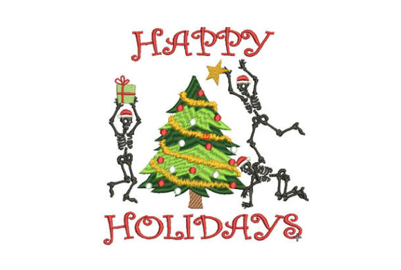Christmas Skeletons: A Festive Twist for Holiday Embroidery