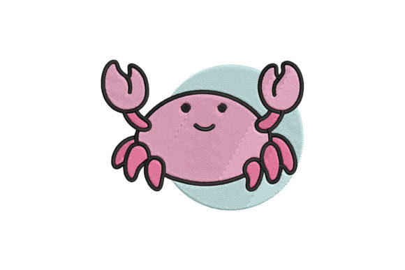 Cute Sea Animal Crab Cartoon Embroidery Design Review