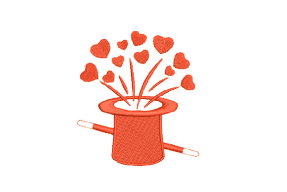 Magic Hat with Red Hearts Embroidery Design Review