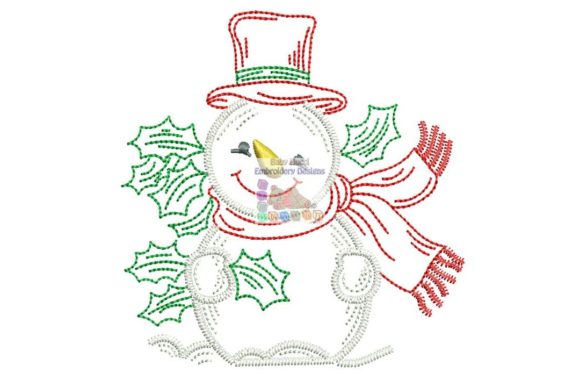 Snowman with Holly Leaves Embroidery: A Practical Designer Review