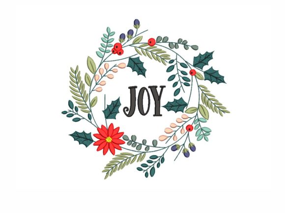 Testing the Christma Wreath Embroidery Design for Personalized Gifts