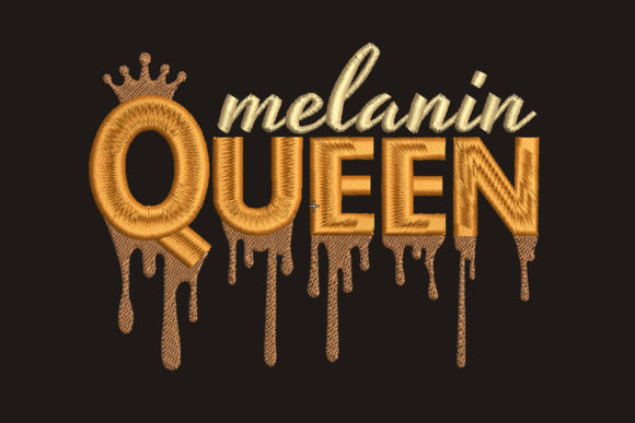 Testing the Melanin Queen Embroidery Design for Personalized Gifts