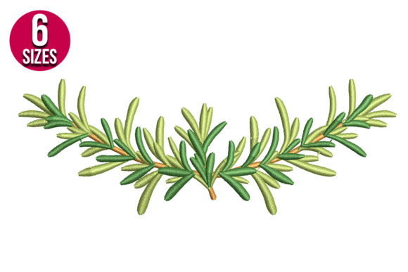 The Rosemary Wreath Embroidery File for Branded Merchandise
